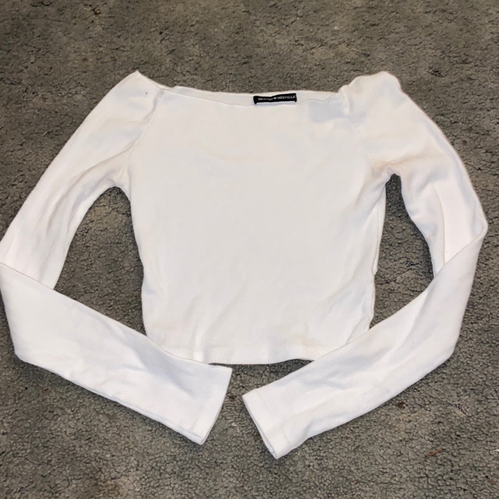 Brandy Melville white ribbed top